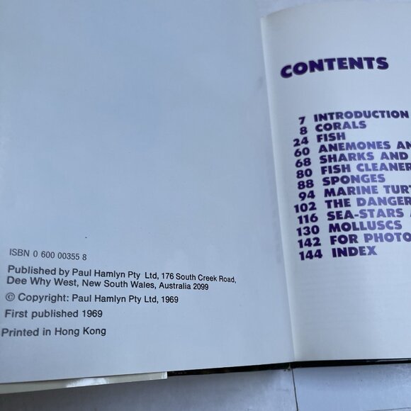 Great Barrier Reef Allan Power 1969 Vintage Fish Ocean - Picture 3 of 3